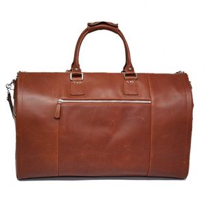 Muestra gratuita de bolsa de viaje multifuncional de lujo personalizada de PU y nailon para guardar ropa, trajes y prendas de vestir. - Product Image 3