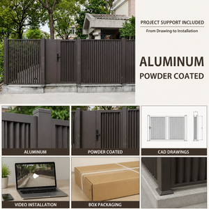 Paneles <span class=keywords><strong>de</strong></span> Cerca <span class=keywords><strong>de</strong></span> Aluminio Verticales con Recubrimiento en Polvo Personalizados Urban Choice para Jardines Comerciales, Pasillos y Paisajes - Product Image 6