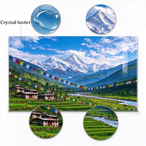 Dipinto su Porcellana Cristallina 50x70cm, Stampa HD di Nuovo Paesaggio Montano dell'Himalaya e del Nepal, Quadri Artistici per Decorazione Murale Domestica - Product Image 3