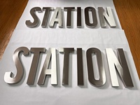 Logo personnalisé découpé au laser, enseigne murale, logo en métal 3D, enseigne extérieure pour entreprise, logo personnalisé en acier inoxydable