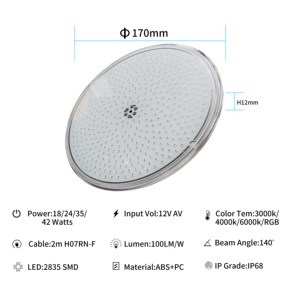 Điều Khiển Từ Xa Tinh Chế IP68 RGB 12V Bán Buôn 18W 24W 35W WiFi <span class=keywords><strong>PAR56</strong></span> Cho Astral Thay Thế Bóng Đèn <span class=keywords><strong>LED</strong></span> Hồ Bơi Ánh Sáng - Product Image 3