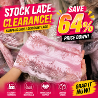 Lots de liquidation : Dentelle extensible blanche et noire de 20 cm – Vente en gros à prix réduit – Tissu en dentelle élastique au kilo