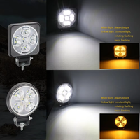 Kaufen Sie Auto-Beleuchtungssystem LED-Arbeitsscheinwerfer 3 Zoll 46W Quadratisch Rund Weiß Bernsteinfarben mit DRL Stroboskop Offroad LED-Arbeitslampe