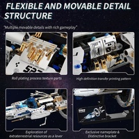 Ensemble de jouets de construction STEM pour enfants : mini-briques, moteur lumineux, exploration spatiale, cadeau éducatif