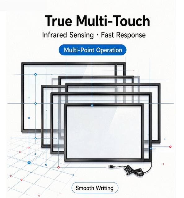 100 Inch Advertising Infrared Touch Screen Frame USB Interface Quick Response Outdoor Large Interactive Screen