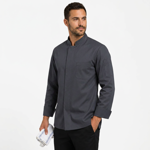 Uniforme de Chef Qualité Premium 100% Coton Manches Longues Unisexe Respirant pour Cuisine Restaurant Hôtel Vêtements de Travail en Gros - Product Image 1