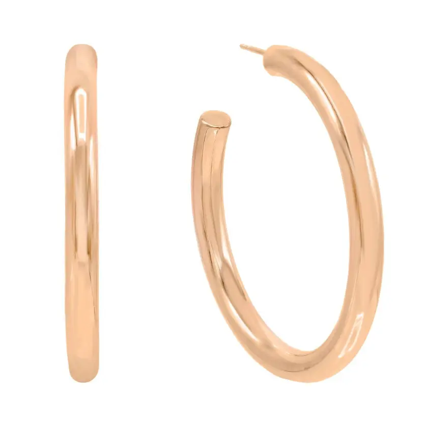 brass thick gold plated earrings hoops charms 14k 18k rose gold fashion earring hooks baroque big indian earrings