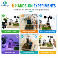 Kit STEM ESP32 Smart Garden avec contrôle WiFi à distance, stockage d'énergie solaire, détection du pH et de la vitesse du vent, kit de programmation IoT LT-ZK0024