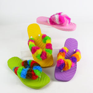 Chanclas de piel rosa, chanclas suaves con punta abierta para Primavera/Verano, impermeables, antideslizantes, ligeras, resistentes, tendencia de moda - Product Image 1