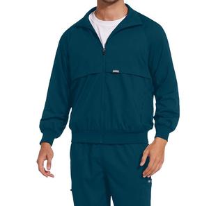 Chaqueta Médica para Hombre, Color Verde Azulado, Manga Larga, Tejido de Poliéster, Uniforme de Hospital con Cierre Frontal y Bolsillos Laterales para Uso Médico - Product Image 6