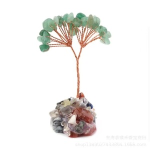 <b>Crystal</b> <b>Tree</b> Natural Stone Base Handmade Home Decoration Diy Gift Small Plant Ornament - Product Image 4