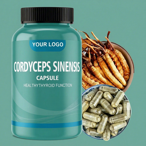 Capsules de Cordyceps Sinensis, extrait pur de Cordyceps, complément alimentaire pour soutenir la santé pulmonaire, stimuler l'énergie, renforcer le système immunitaire et améliorer l'endurance. - Product Image 1