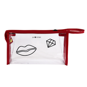Custom Logo Printed <b>Clear</b> PVC Makeup <b>Bags</b> Fashionable Waterproof Travel for <b>Toiletry</b> Wash Cosmetic <b>Bags</b> with Zipper - Product Image 2