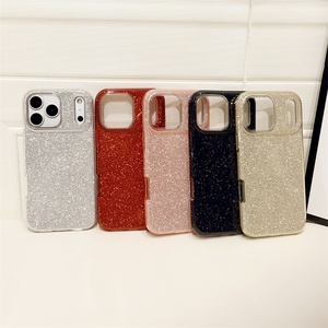 เคสโทรศัพท์ซิลิโคนกันกระแทกสีพื้นแบบนิ่มประดับกลิตเตอร์สีชมพู สำหรับ iPhone 17 Pro 16 15 14 13 12 11 Max - Product Image 4