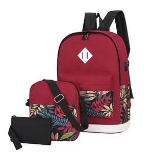 New Waterproof Laptop <b>Bag</b> 3-Piece Set with USB and Zipper Closure Student <b>Computer</b> Backpack Combination - Product Image 2