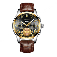 Reloj FNGEEN 4001 de Lujo con Correa de Acero Inoxidable, Deportivo, Ejecutivo, Resistente al Agua, Ligero, Multifunción, Diseño Moderno, Doble Movimiento, Estilo Antiguo