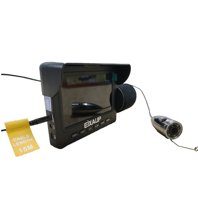 4.3 Inch 15M 1000tvl Ip68 Waterproof Underwater Fishing Video Camera Kit with 6 PCS White LED Lights for River Fishing