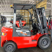 Forklift Counterbalance Listrik 2 Ton 4WD Merek Baru China CPD20HA, Baterai Asam Timbal, Hydraulic Side Shifter, Ban Pneumatik