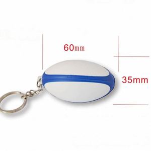 Mprinted Cheap Customized PU Rugby Stress Ball <b>Key</b> Chain Football Foam Ball <b>Key</b> <b>Ring</b> - Product Image 3