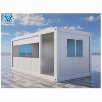 Maison modulaire mobile en conteneur idéale pour les bureaux portables, les magasins éphémères et les salles d'exposition de vente au détail.