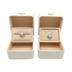 Factory In Stock PU Leather Ring Box Pendant Gift Box Leather Jewelry Boxes Jewelry Packaging