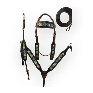 OEM personalizado caballo accesorios hecho a mano cuero Headstall pecho Collar nuevo Stock occidental pecho Collar para la venta - Product Image 3