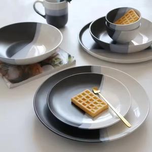 أطباق EKA عالية الجودة طقم أطباق عشاء بورسلين من ثلاثة ألوان - Product Image 1