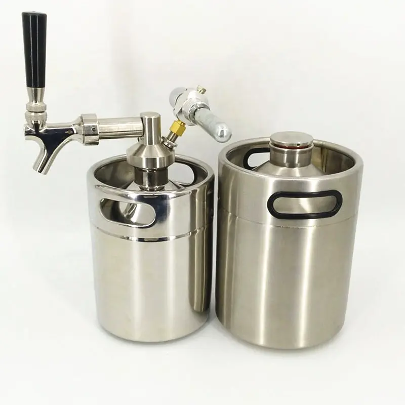 système de brassage de bière avec kit de robinet réglable pour le stockage et la distribution de bières artisanales ou système de baril de brassage en acier inoxydable Coke Beer Keg 6L 