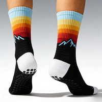 Chaussettes de compression sportives antidérapantes, anti-transpiration, anti-odeurs, légères et portables pour un usage extérieur unisexe
