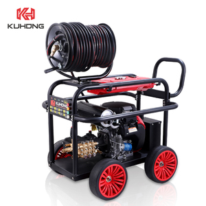 Nettoyeur haute pression industriel Kuhong 380V 350 bars, haute performance, moteur <span class=keywords><strong>essence</strong></span> 27 CV, pompe triplex, certifié CE - Product Image 1