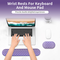 Ensemble repose-poignets et tapis de souris ergonomique, design clavier, mousse à mémoire de forme, résistant à l'eau, anti-rayures, pour le bureau