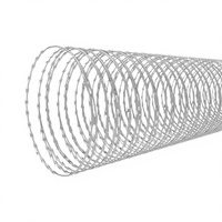 Fil barbelé concertina galvanisé à double brin pour prisons et voies ferrées