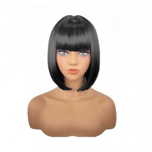 Parrucca Bob Corta Sintetica Naturale per Donna, Ideale per Feste, Halloween, Cosplay e Uso Quotidiano - Product Image 2