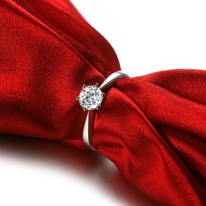 Anillo de Compromiso de Plata de Ley 925 con Circonita de 1 Quilate, Chapado en Rodio, para Mujer, con Engaste Pavé, Moderno, para Aniversario, Regalo de Fiesta, CMA - Product Image 3