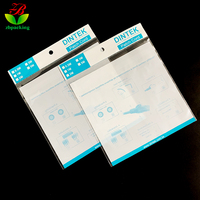 Sac d'emballage de Shenzhen, sac de tête de carte d'impression OPP/cpc, papeterie personnalisée d'usine, câble et câble, joint thermique en plastique bleu bpp ZB