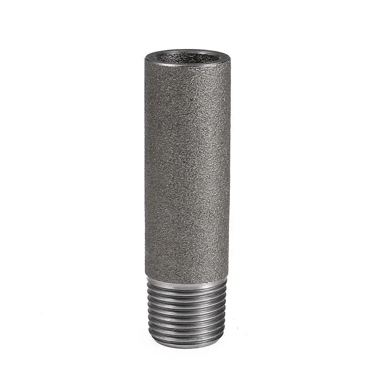 Pipe Fitting Carbon Steel NPT/BSPT Male Thread Round Connectors 3"/4"/6" Long Half Closed Nipple
