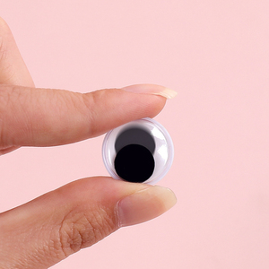 Ojos redondos de plástico negro de primera calidad para manualidades DIY, ojos ondulados de seguridad, recién llegados, ojos saltones autoadhesivos para decoraciones navideñas - Product Image 3