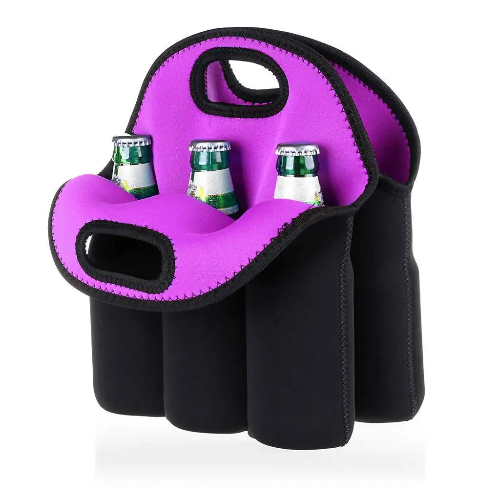 Neoprene Soft Cooler Sacos Para 6 Garrafa De Vinho Portátil Carry Beer Holder Champagne Protective Case Isolamento Garrafa De Vinho Manga