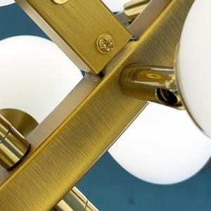 Lustre de plafond en verre LED, design nordique moderne, lampe suspendue de luxe avec installation facile pour l'éclairage de la maison et des restaurants, blanc - Product Image 4