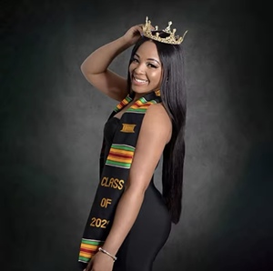 Chal <span class=keywords><strong>de</strong></span> borla <span class=keywords><strong>de</strong></span> doble capa Acabado satinado Cinta <span class=keywords><strong>de</strong></span> graduación Logo Etiqueta para adultos Bufanda Honor Correa para el hombro Confeti Género - Product Image 4