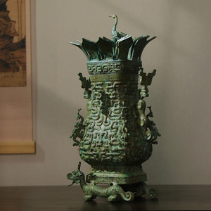 職人技に基づく博物館のブロンズ工芸品、豪華な中国風のアンティークを模倣した家の装飾、手作り鋳造技術 - Product Image 3