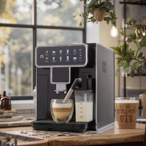 All-in-One Automatic Italian Style <b>Coffee</b> <b>Machine</b> Milk Frother Portable Latte Pulling DIY Brewer Auto-Clean Household Hotel Use - Product Image 4
