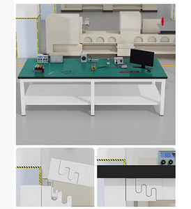Banc <span class=keywords><strong>de</strong></span> travail antistatique en acier inoxydable robuste LAB Station, table <span class=keywords><strong>de</strong></span> travail pour <span class=keywords><strong>monteur</strong></span>, table <span class=keywords><strong>de</strong></span> maintenance, <span class=keywords><strong>bureau</strong></span>, atelier, entrepôt, école - Product Image 3
