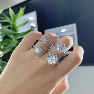 Nuovo Anello in Argento Sterling S925, Stile <span class=keywords><strong>Classico</strong></span> <span class=keywords><strong>Solitario</strong></span>, Elegante con Incastonatura di 4 Carati, Gioiello Principale - Product Image 4