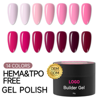 Gel de construction longue durée pour salon de manucure, prix usine OEM, pour extension d'ongles et nail art