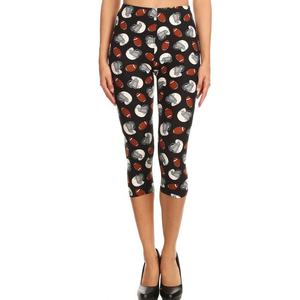 PIHA SPORTS Vêtements de sport Leggings Capri taille haute doux et uni pour femme - Effet ventre plat, élastique, amincissant, tailles régulières/grandes tailles - Product Image 5