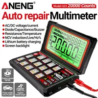 Multimètre numérique ANENG 623, 20000 comptes, True RMS, testeur automatique, pliable, mesure de l'angle de rotation, de la durée de contact et de la largeur d'impulsion pour la réparation automobile