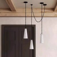 Lampe suspendue MEEROSEE Luxury-lite Chain Onyx, petite lampe pour comptoir de bar simple, lampe de chevet, entièrement en cuivre et onyx, MD88319