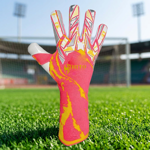All New Custom Design pink knit Soccer Goalkeeper <b>Gloves</b> 4mm German Latex Hybrid Cut Goalkeeper <b>Gloves</b> - Product Image 6