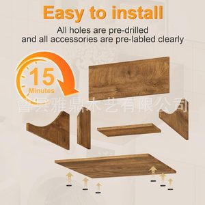 Estante de almacenamiento superior de madera para lavadora, organizador multicapa para toallas, ropa, suministros de limpieza, organización de escritorio - Product Image 4